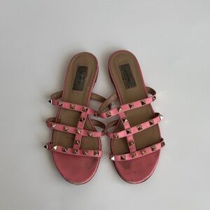 Valentino Pink Studded Sandals